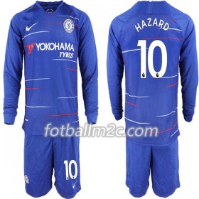 Chelsea Hazard 10 Barn Hjemmedrakt 2018-2019 Langermet